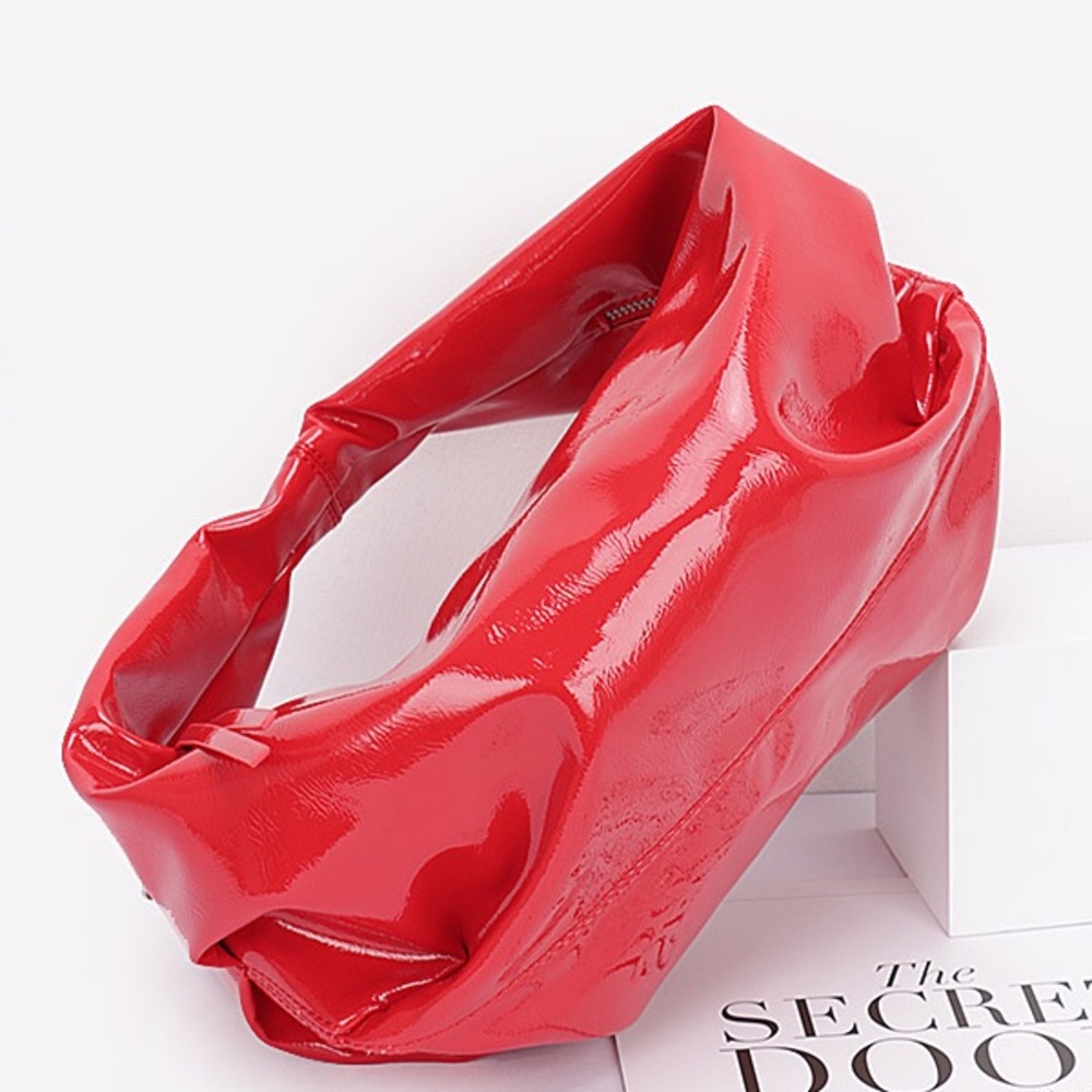 Patent Leather Top Handle Swing Bag - Picture 5 of 6